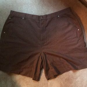 Lane Bryant utility linen blend shorts